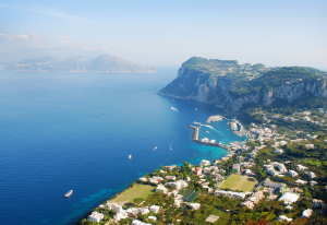 The island of capri coast.